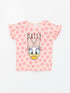 LC Waikiki Crew Neck Short Sleeve Daisy Duck Printed Baby Girl Pajamas Set
